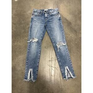 Moussy Vintage Ithan Distressed Mid-Rise Skinny Jeans size 25
